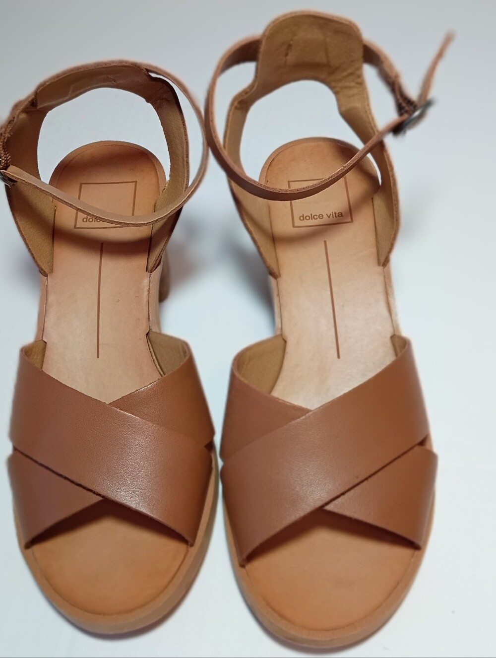 Dolce Vita Women's Crisscross Ankle Strap Sandals - Brown
